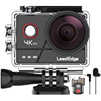 LeadEdge Cámara Deportiva 4K 20MP EIS Anti-Vibración Micrófono Externo Control Remoto Wi-Fi 170° Gran Angular Camara…